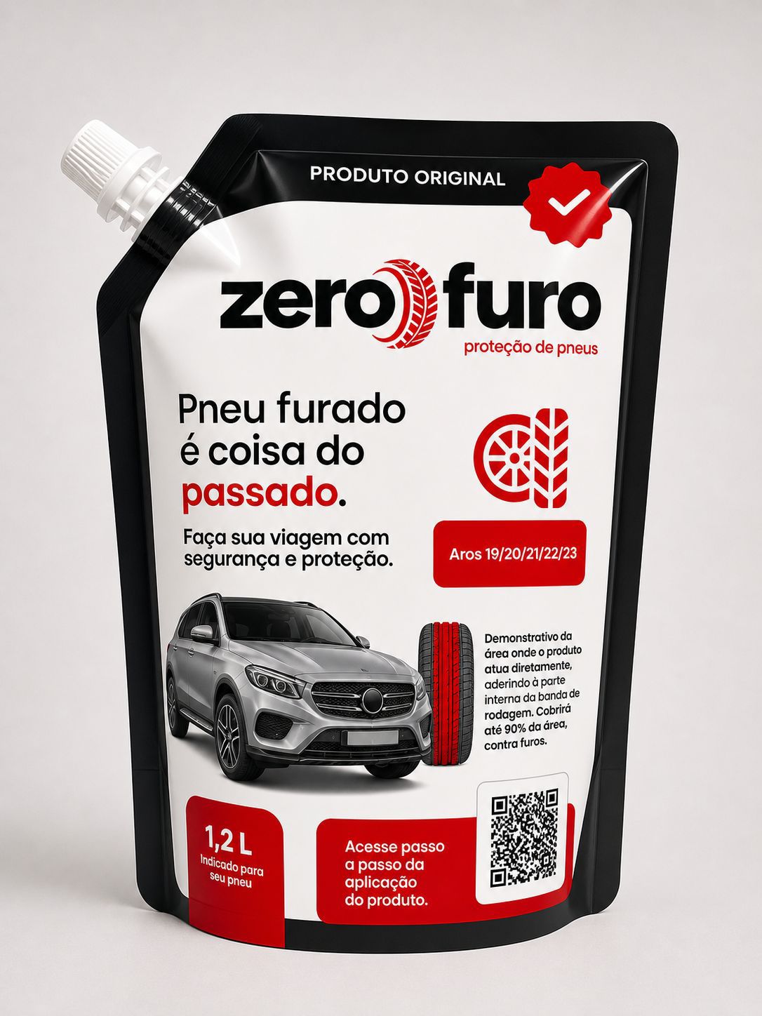 Selante para Pneu Zero Furo Sachê 1,2 Litros