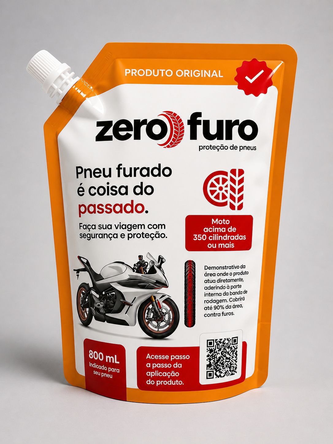 Selante para Pneu Zero Furo Sachê 800ml